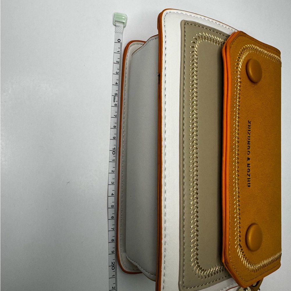 Women's Gold Crossbody Bag with Wide Strap - Picture 8 of 8